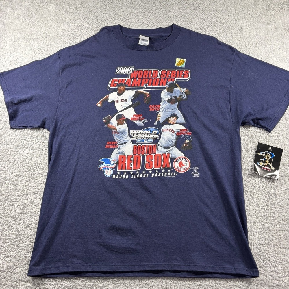 VINTAGE Boston Red Sox World Series Champions 2004 NWT MLB Y2K David Ortiz XL